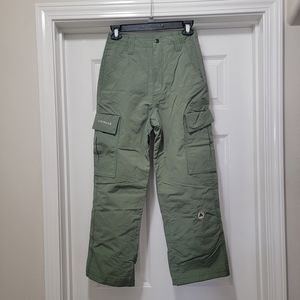 AIRWALK Green Ski Snow Board Pants Youth Sz XS - 24"‎ Waist / 25" Inseam READ